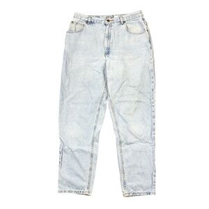 Liz Claiborne Vintage 90s White Wash Lizwear Jeans Classic Vit Womens 14 Short